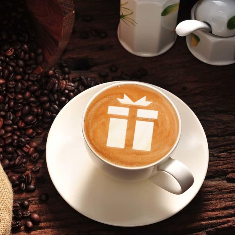 8/16 Pcs Coffee Stencils Fancy Coffee Printing Model Christmas Drawing Mold Valentines Day Drawing Template Cappuccino Mold