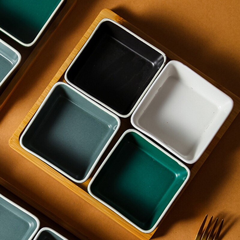 ROMISBABA Keramik Servierplatte | Muschelform | 19x11,5x5 Cm | Für Snacks & Desserts | Mehrfarbig