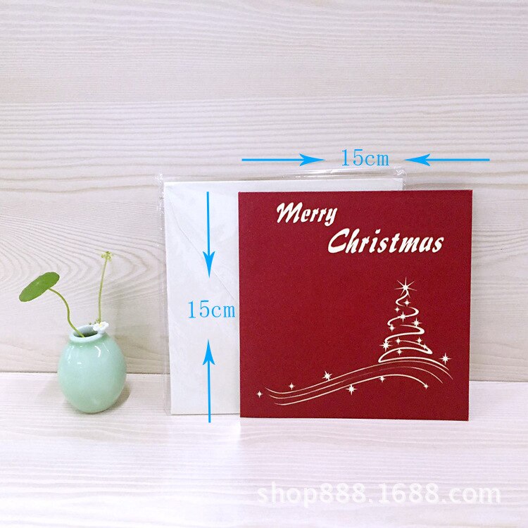 Christmas pop-up card 3D Christmas tree pop-up card Christmas Greeting card Year Card Anniversary Postcard