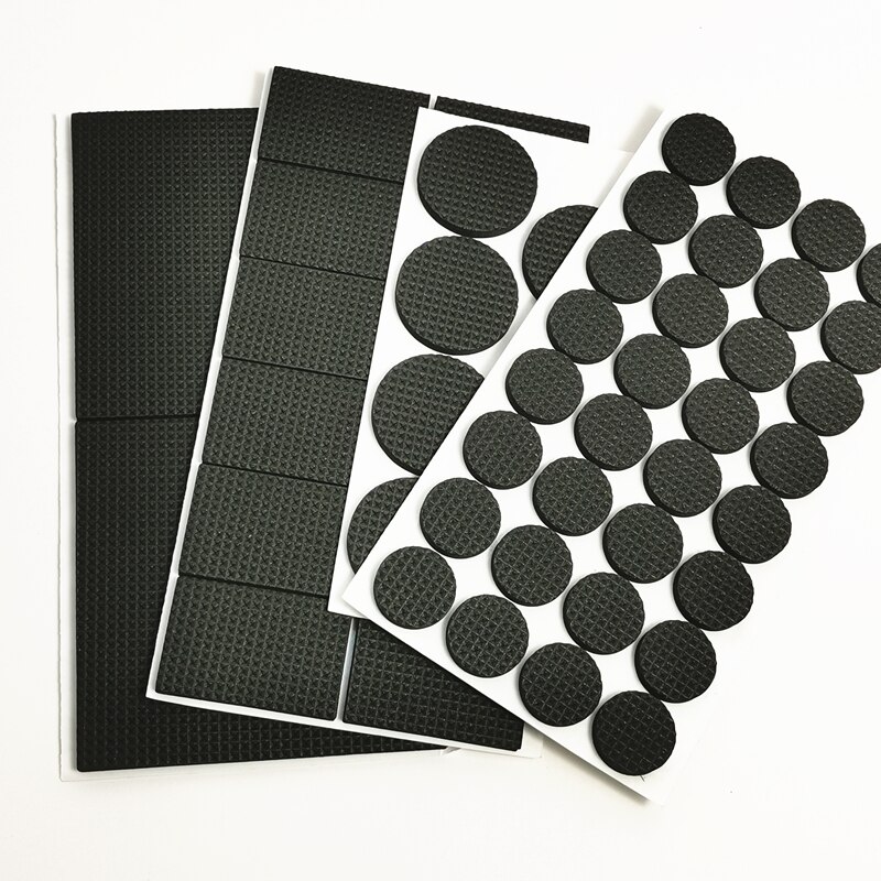 Alfombrilla para los pies autoadhesiva negra y cuadrada redondo, almohadillas de fieltro, alfombrilla antideslizante, amortiguador de parachoques para silla, Protector de mesa, Hardware