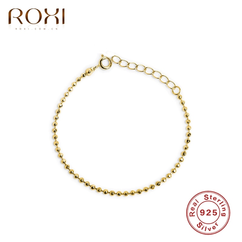 Roxi Minimalisme Essentiële Bead Link Armbanden Voor Vrouwen Zilveren Armbanden Armbanden 925 Sterling Zilveren Armband Femme Sieraden