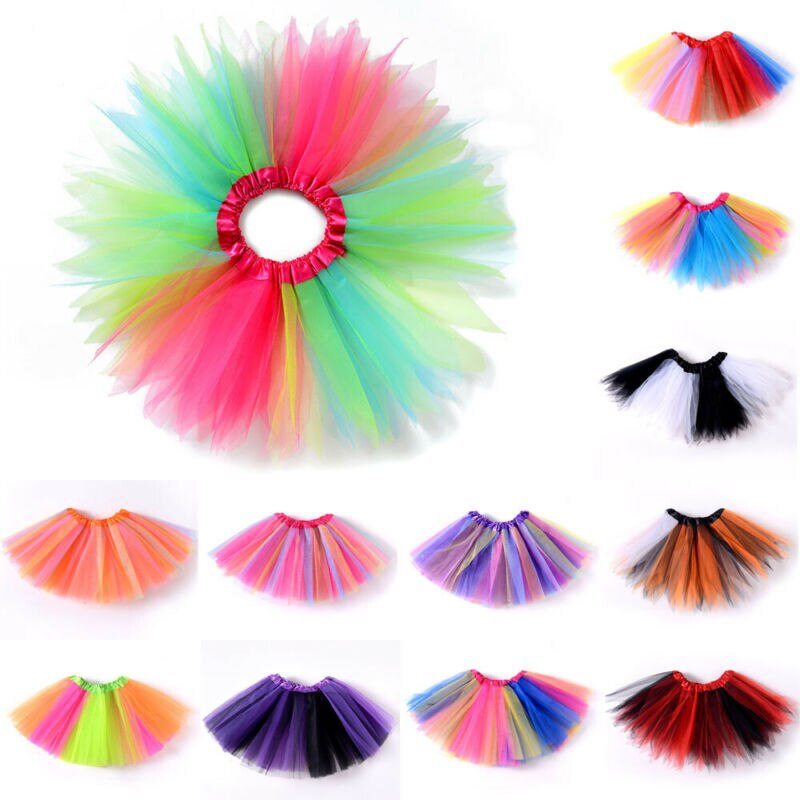 Baby Zomer Kleding Kinderen Tutu Rok Kindje Prinses Dressup Party Meisjes Kostuum Ballet Dans Slijtage Kleurrijke Chiffon Rok