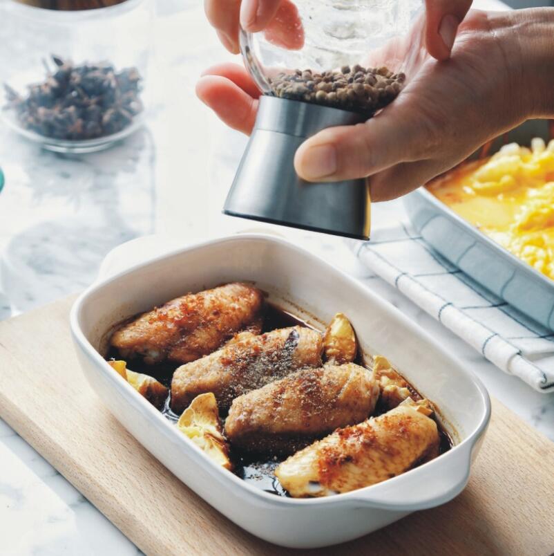 European-Style Glazed Ovenware Baking Dish Double-Eared Rectangular Ceramic Baking Mould Pasta Dishes Pans Baking Tray Kitchen