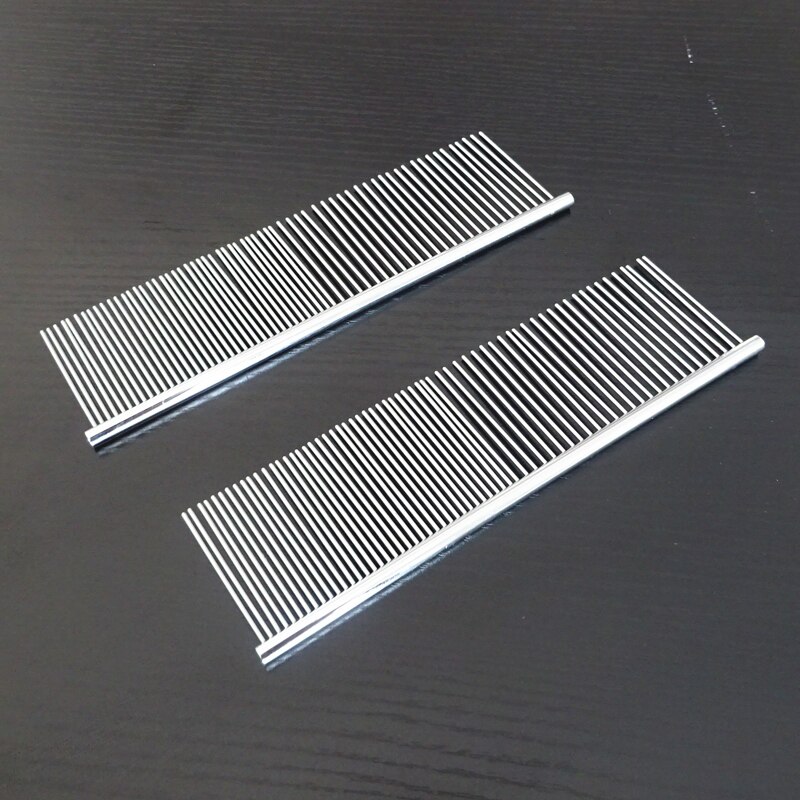 Pawstrip 1pc hund kam långt hår pälsborttagning hund borste rostfritt stål husdjur kammar hund grooming kammar för hundar kattpet stål kam
