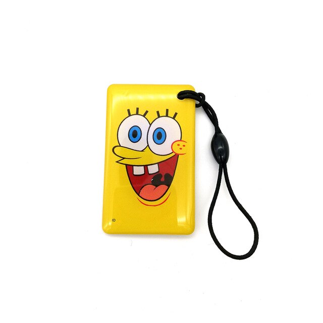 125khz t5577 rfid 13.56mhz uid 2 em 1 mutável s50 1k nfc ic + id regravável composto chave tag keyfob token anel chaveiro cartão: WHITE