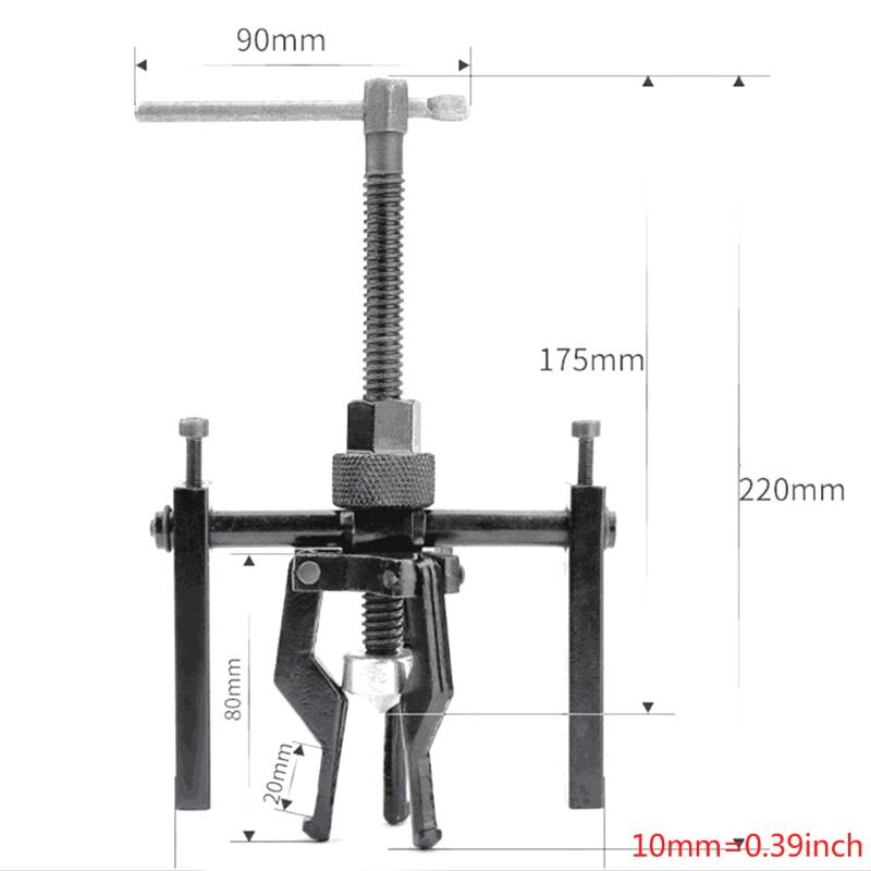 Extractor de rodamiento piloto de 3 mandíbulas, Kit de herramientas de máquina automotriz de alta resistencia para accesorios de coche, Extractor de engranajes de rueda interna