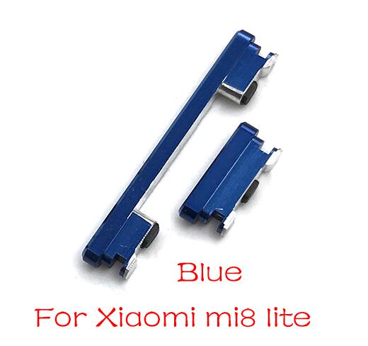 Side Power Key +Volume Button For Xiaomi Mi A2 6 6X 9 8 Lite Max Note 3 Play Parts: Mi8 Lite Blue