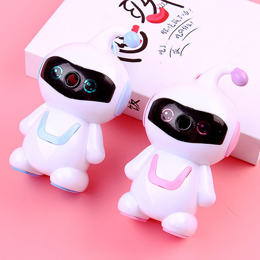 Afilador de lápices Manual Robot de dibujos animados para niños, con almohadillas antideslizantes, afilador de lápices para dibujar, bocetos y colorear