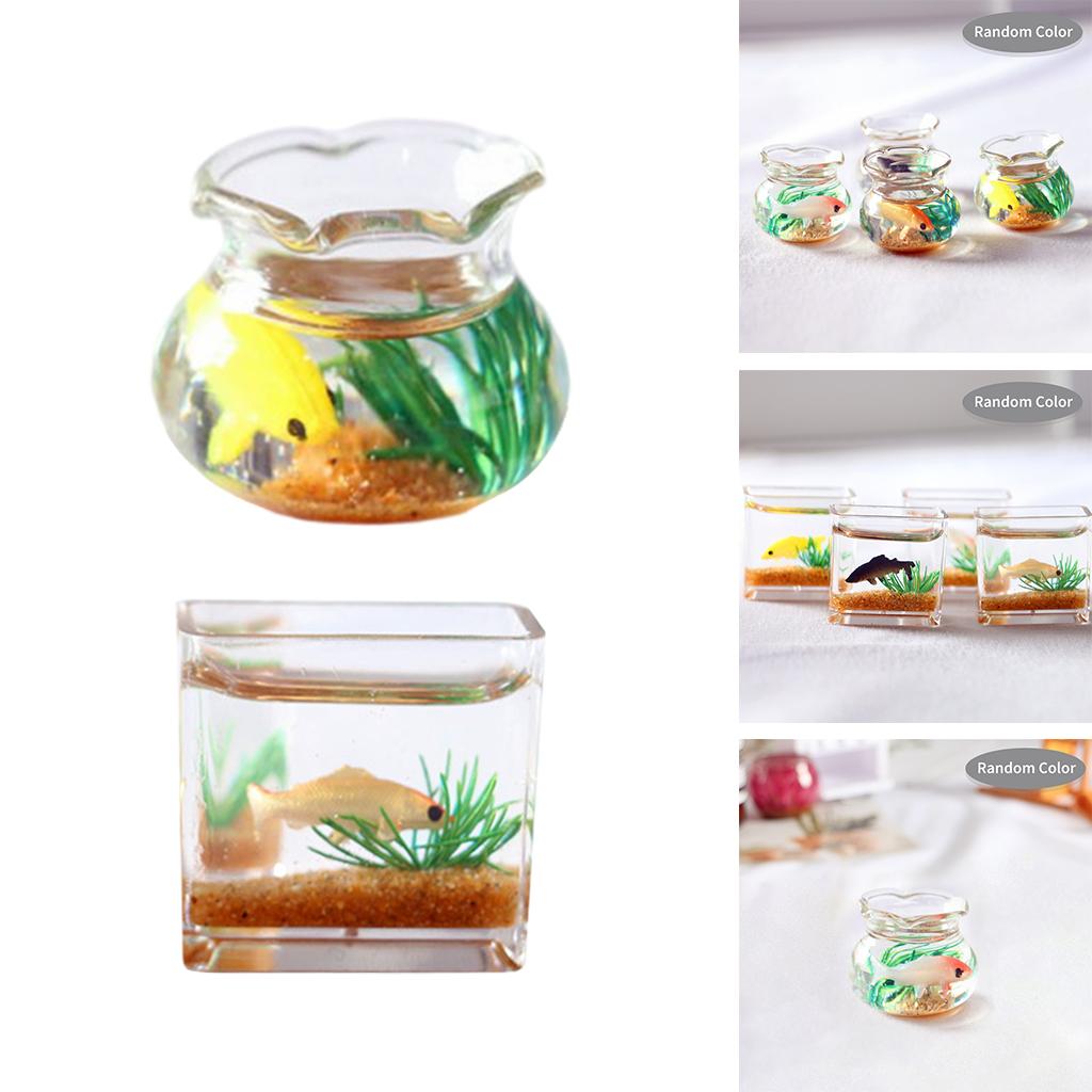 1:12 puppenhaus Fisch Panzer Puppenhaus Dekoration freundlicher vorgeben Spielen Spielzeug Aquarium Fisch Schüssel für unisex freundlicher freundlicher