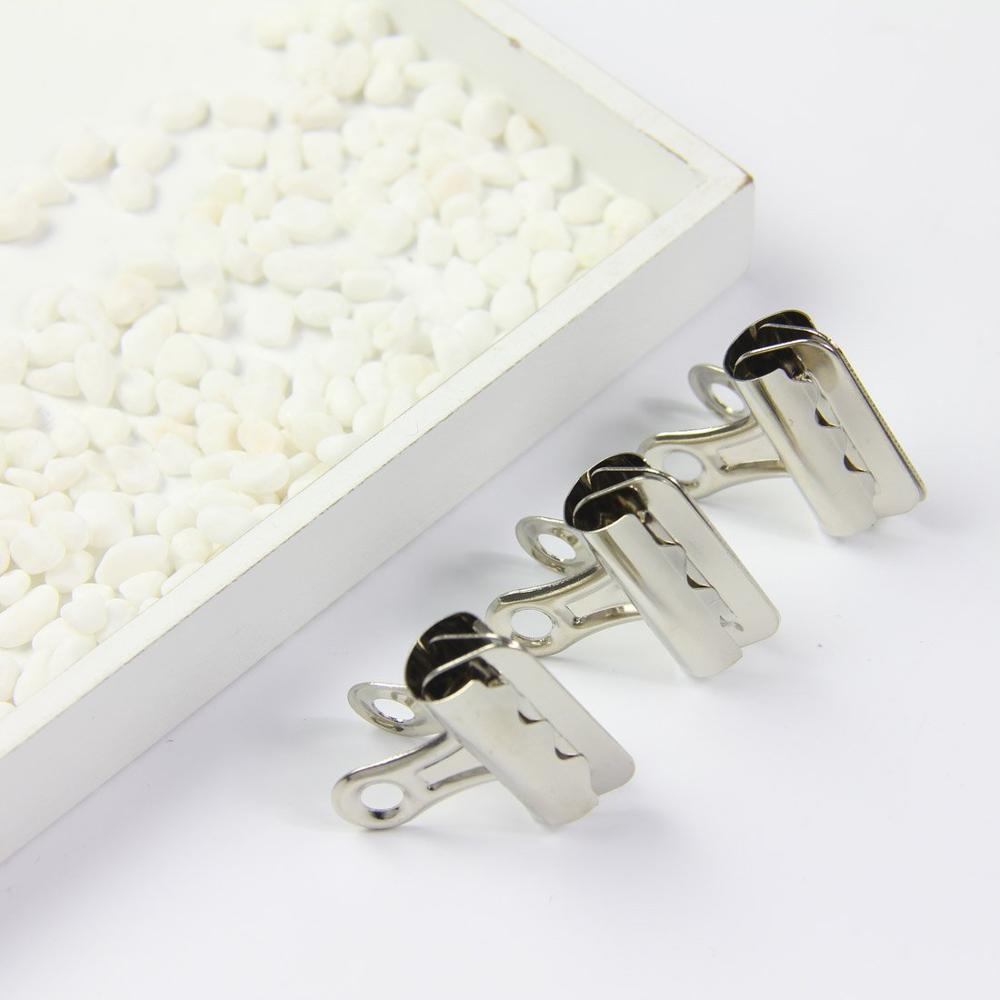 XRHYY 10Pcs 30MM Business Source Bulldog Clip Silver Metal Bulldog Bull Nose Clips - Binder Clips For School Office Home