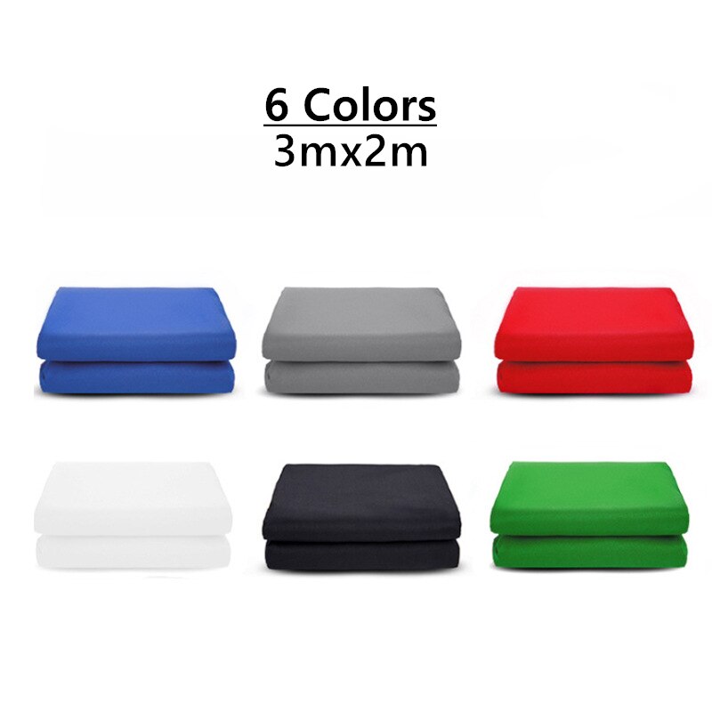 3m*2m Green Screen Chroma key Backdrop Photo Studio Solid Color Muslin Photographic Background(Does not Included Bracket)