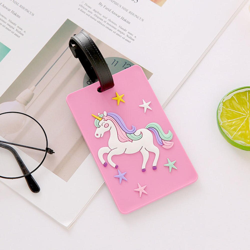 Travel Accessories Luggage Tag Animal Cartoon Silica Gel Portable Label Suitcase ID Address Holder Baggage Boarding: 5