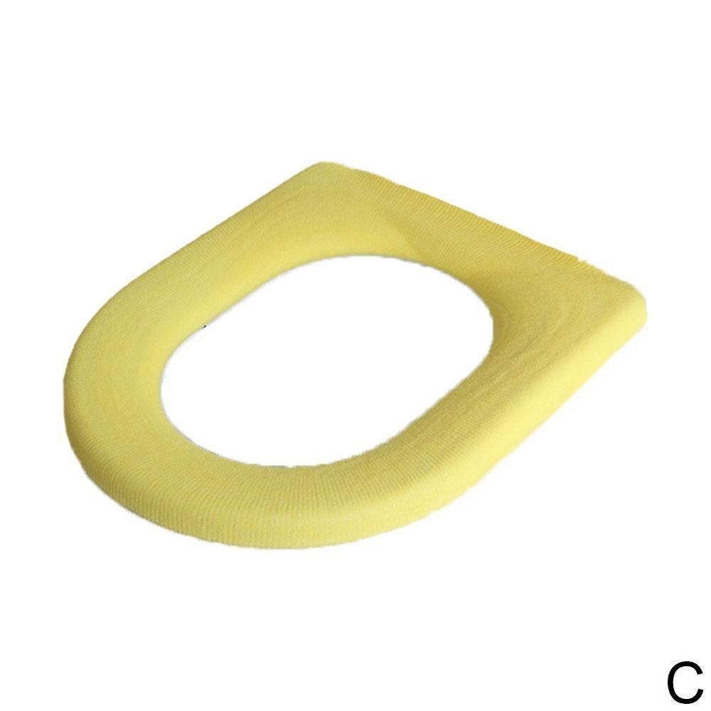 Kolorowe ciepłe miękke zmywalne pokrowiec na deskę sedesową zestaw mata robić wystroju domu Closestool mata poszewka pokrowiec na klapę sedesu akcesoria: żółty