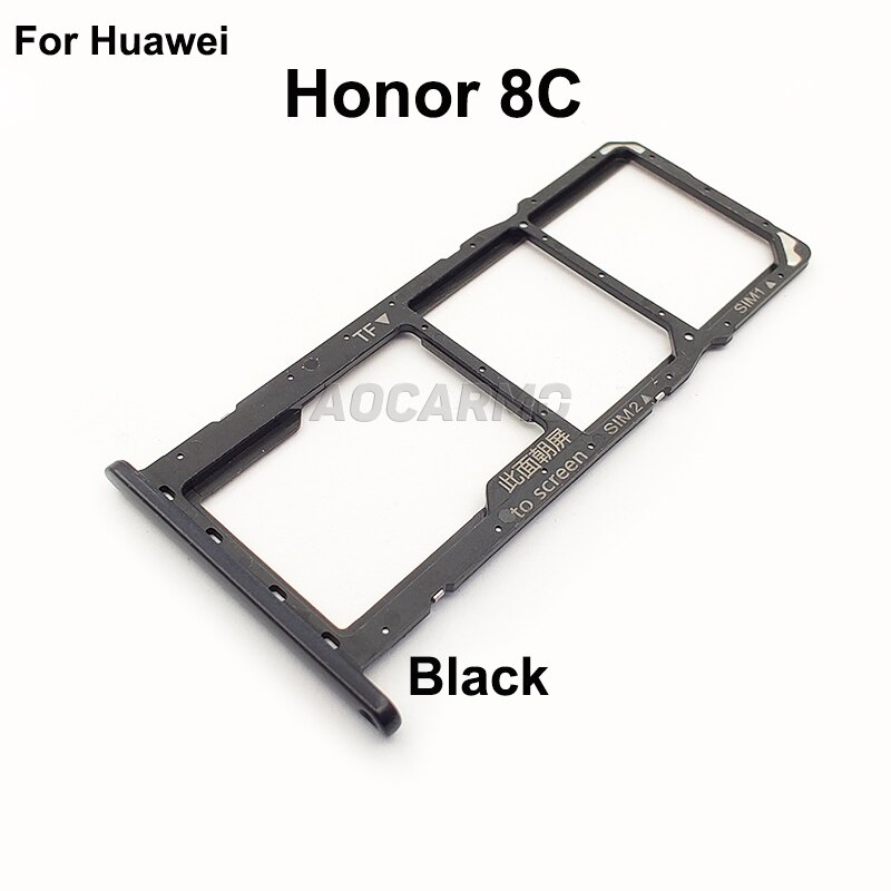 Aocarmo Nano Sim Card Tray MicroSD Slot Holder For Huawei Honor 8C BKK-AL10 BKK-AL00 Replacement Part