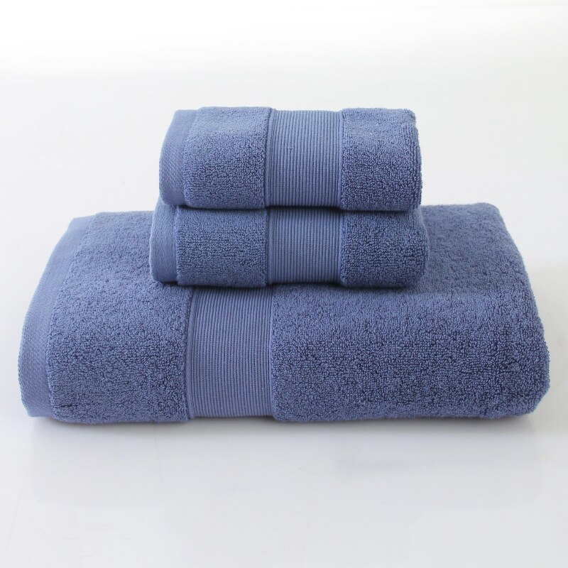 Streep Katoenen Handdoek Badhanddoek Van Drie Sets Effen Kleur Dikker Badkamer Handdoeken Set Grote Dikke Handdoeken Set Thuis Hotel