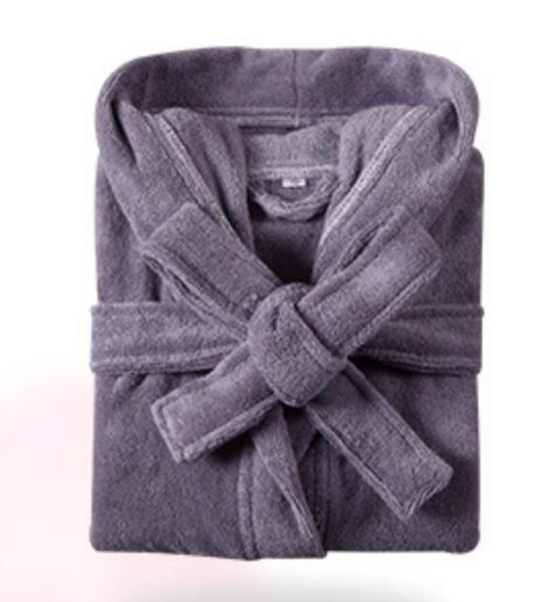 Mit kapuze Kinder Frottee Terry Baumwolle Bademantel Jungen Kinder Verdicken Winter Bademantel Kleine Mädchen Morgenmantel L192: Blau / 14