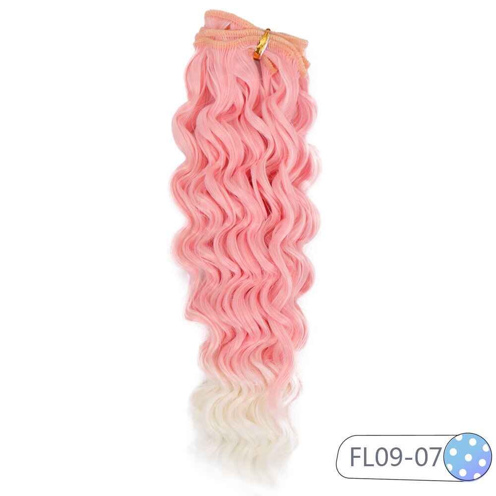 Cataleya Very Beautiful Bjd Doll Curly Wigs DIY High Temperature Fiber 25*100cm Hair 15 Color: FL14-07