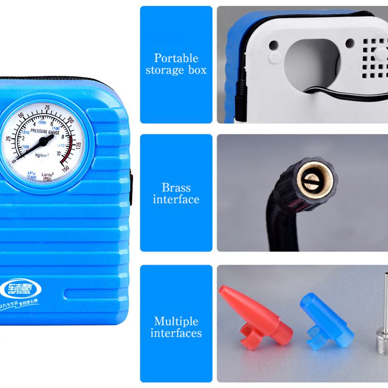 12V Portable Mini Emergency Auto Tyre Inflatable Pump High Pressure Tire Inflator Air Compressor