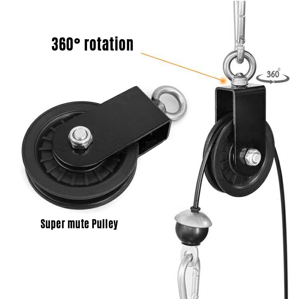Sistema de fixação da máquina do cabo da polia com o pino de carga atualizado super-silencioso equipamento de fitness do gym da polia da rotação de 360 graus