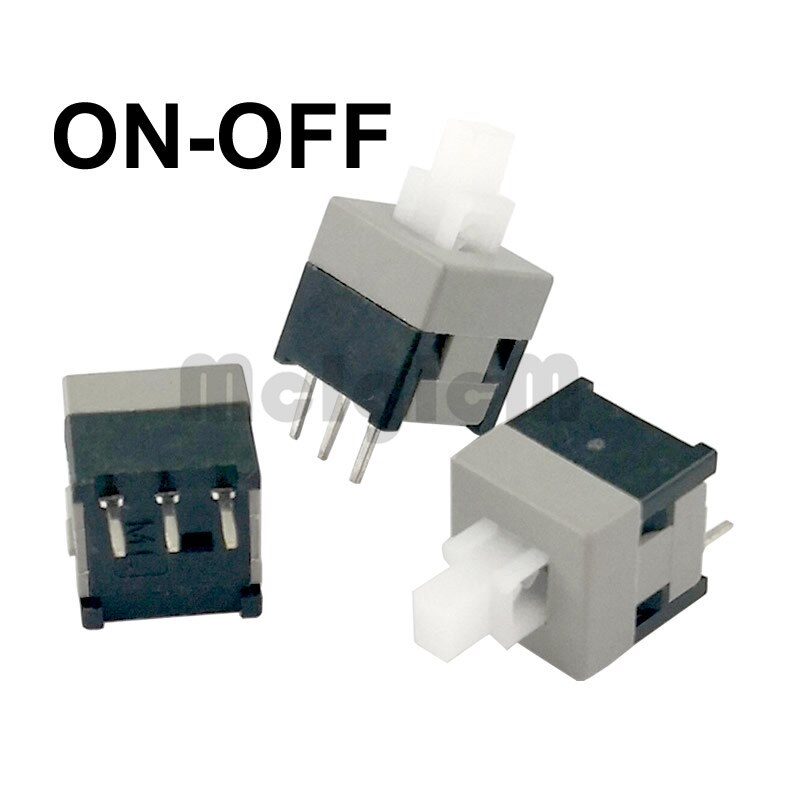 30pcs Latching Push Button Switch 8.5*8.5mm DIP 3pin 8.5x8.5MM Self-Lock and Momentary Square Switch