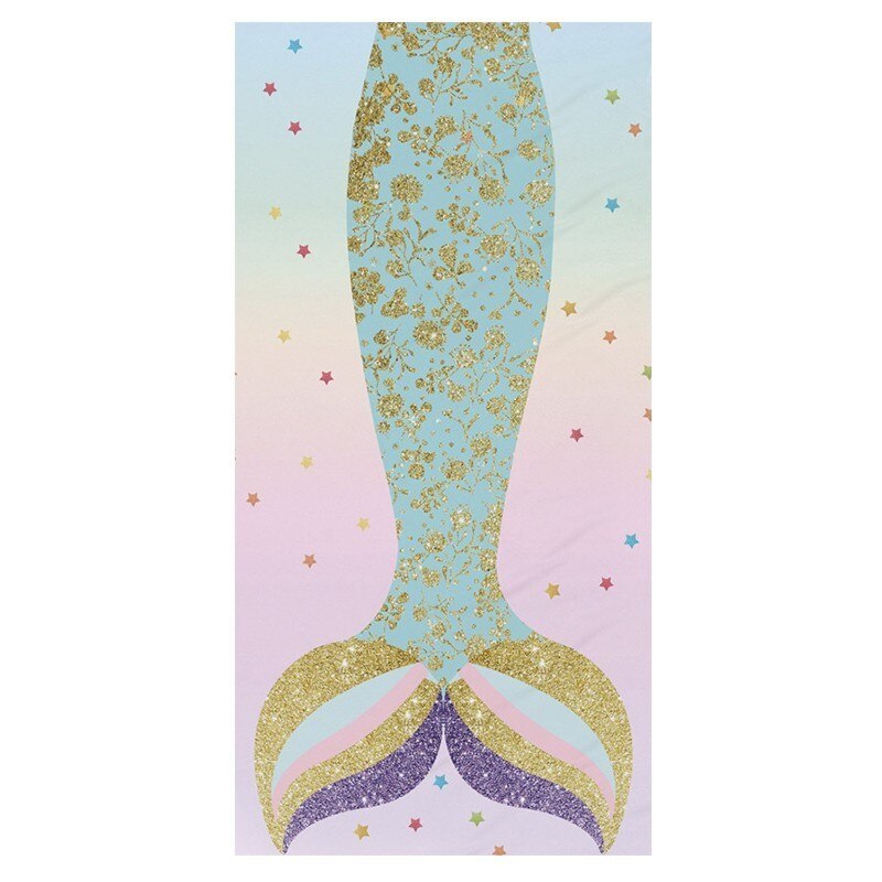 Dunne Microfiber Zachte Strand Handdoeken Mooie Kleurrijke Schaal 3d Print Douche Reizen Handdoek Rechthoekige Strandlaken Met Tasje: Beach Towel 3