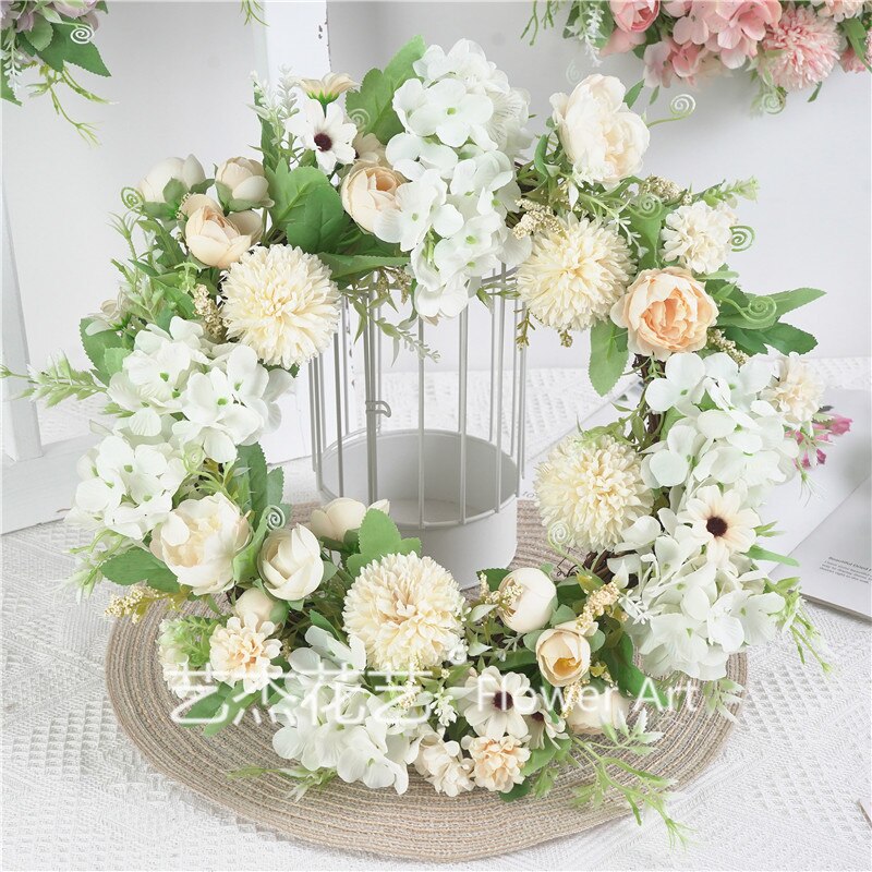 40 Cm Kunstmatige Krans Opknoping Deur Bruiloft Decoratieve Krans Fotografie Prop Window Home Decoratie Bloemen Kerstkrans