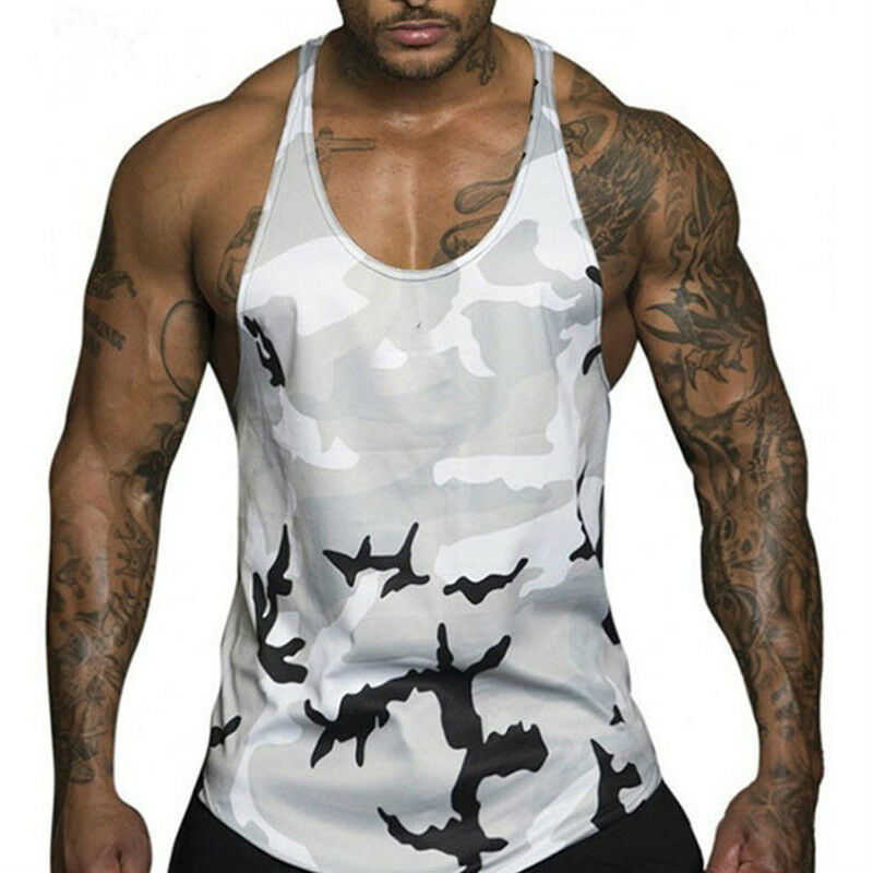 Gilet imprimé pour hommes, respirant et moulant, pour Fitness, sport d&#39;athlétisme, Fitness,