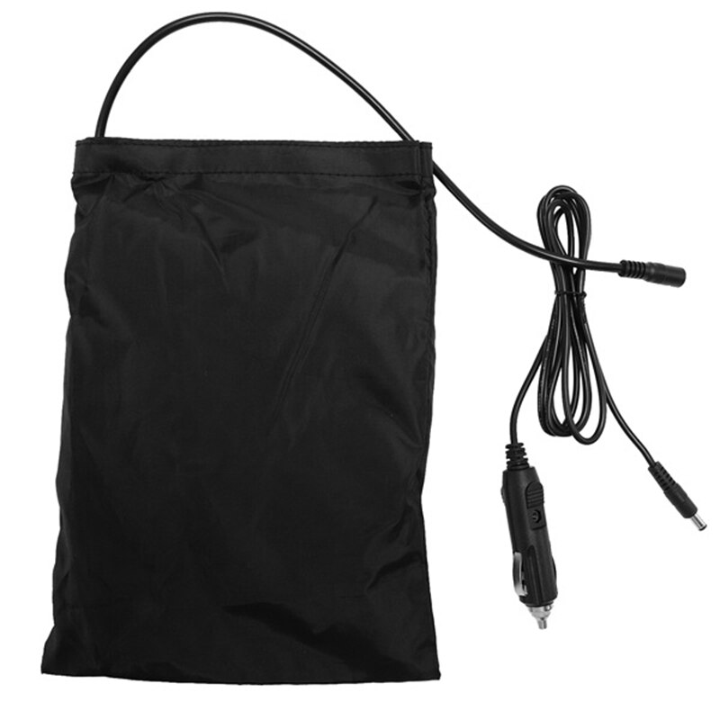 calentador de comida para coche de 12V, bolsa calentada, horno eléctrico, caja de almuerzo para Camping, estufa negra