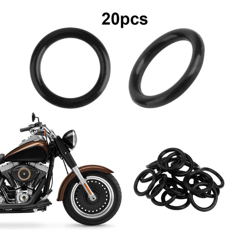 20pcs Motorcycle Accessories Parts Black Rubber Twin Cam Oil Drain Plug O-rings for Harley Davidson OEM Replacement