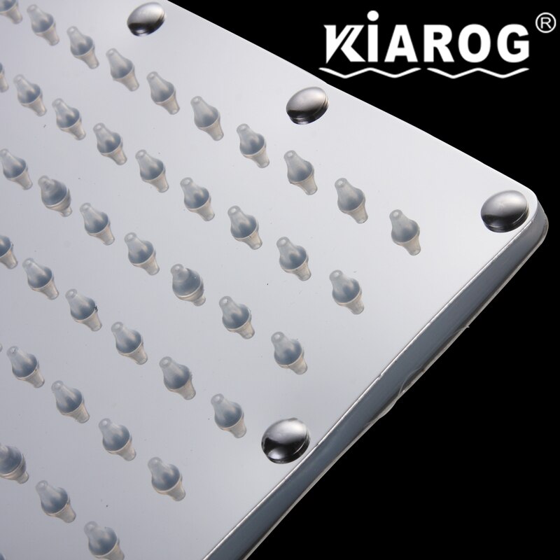 12 Inch Water Powered Rainfall Led Shower Head.Bathroom 30cm*30cm 3 Colors Change Led Showerhead Without Shower Arm.Chuveiro Led