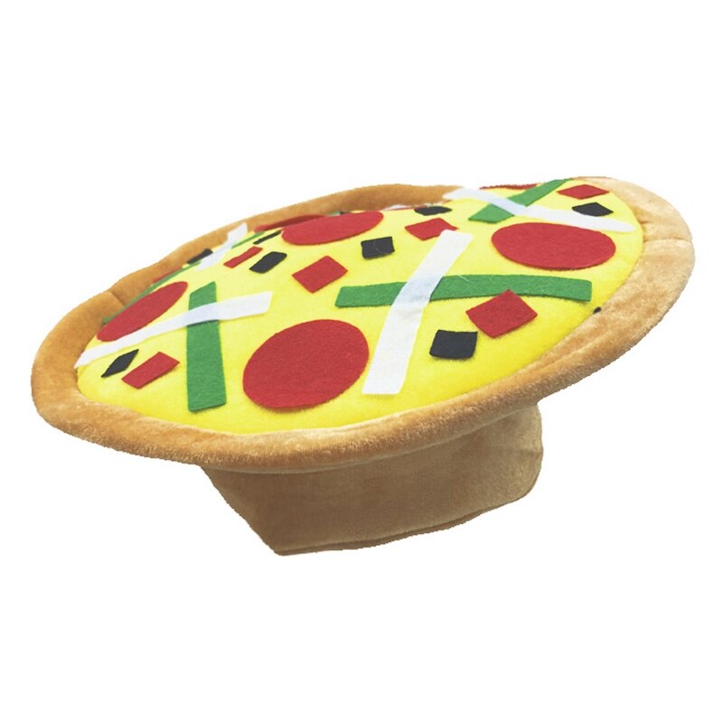 Zabawny kapelusz robić pizzy, zabawny kostium na Halloween, przyjęcie z pizzą dostarcza ozdoby, szalony głupi kapelusz