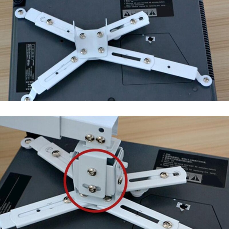 White Universal Projector Stand Telescopic Adjustable Ceiling Wall Mount