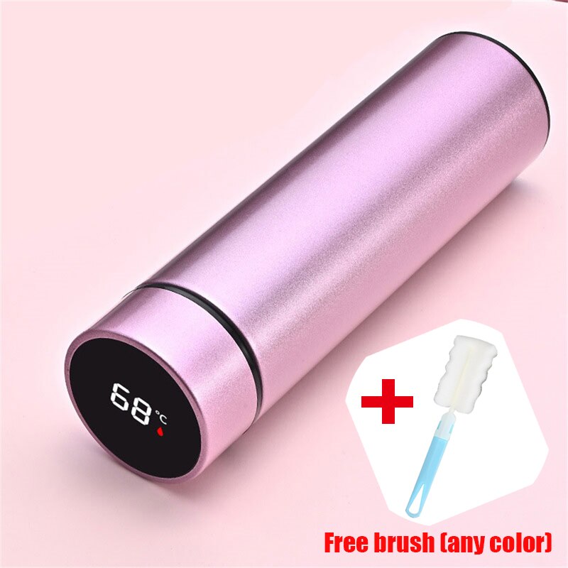 Temperature Intelligent Measurement Thermos 500ml Cup Bottle Touch Control LED Digital Display Coffee Cup Bottle Christmas: E