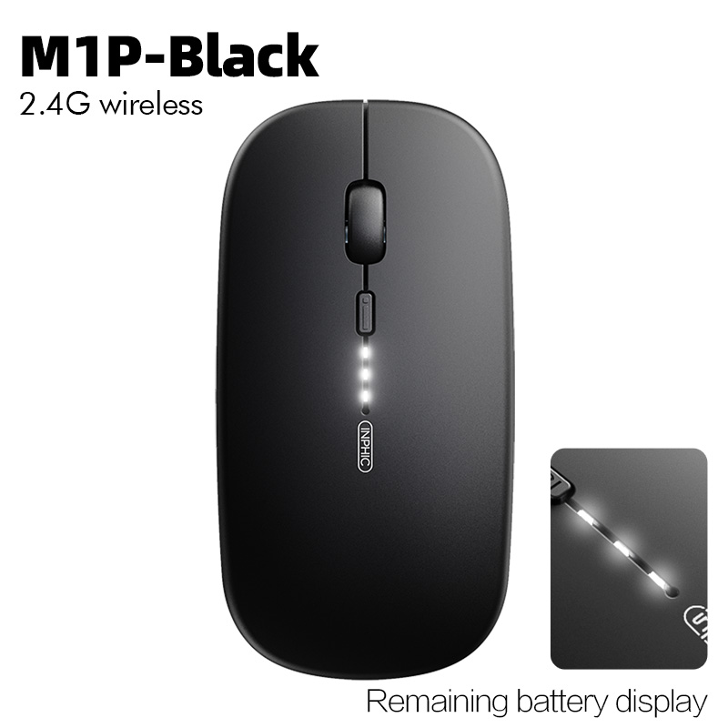 INPHIC M1Profi Kabellose Maus, wiederaufladbare leise Maus, kabellose Bluetooth-Maus mit drei Modi, Leistungsanzeige + Typ-C-Aufladung: Grün