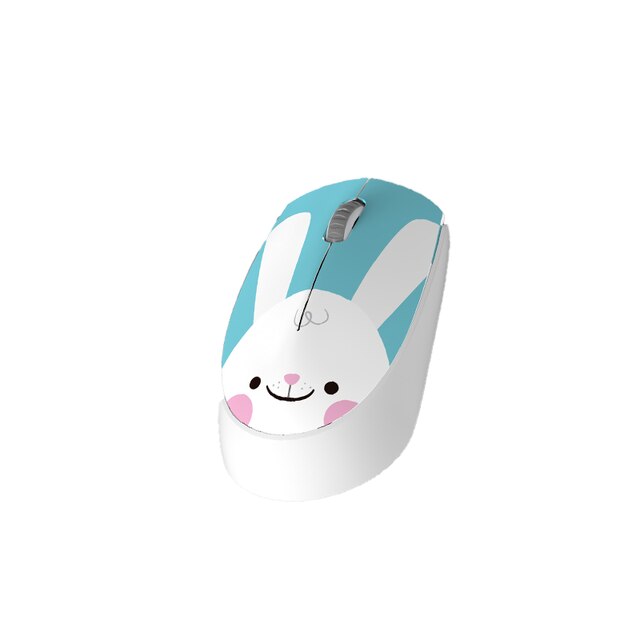 Cute Wireless Mouse 2.4G Pink USB Mini Rechargeable Cartoon Mause Optical Ergonomic Silent Mice with Cat Mousepadfor PC Laptop: Rabbit Mouse