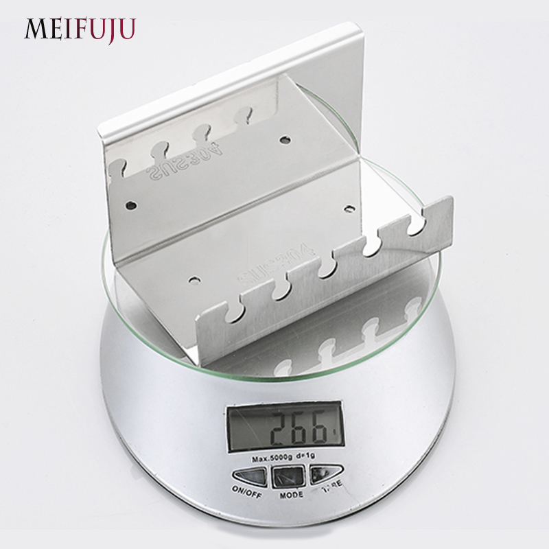 MEIFUJU Black Bathroom Shelves SUS304 Stainless Steel Toothbrush Holder with shelf phone Dish Wall-mounted Bathroom Accessories