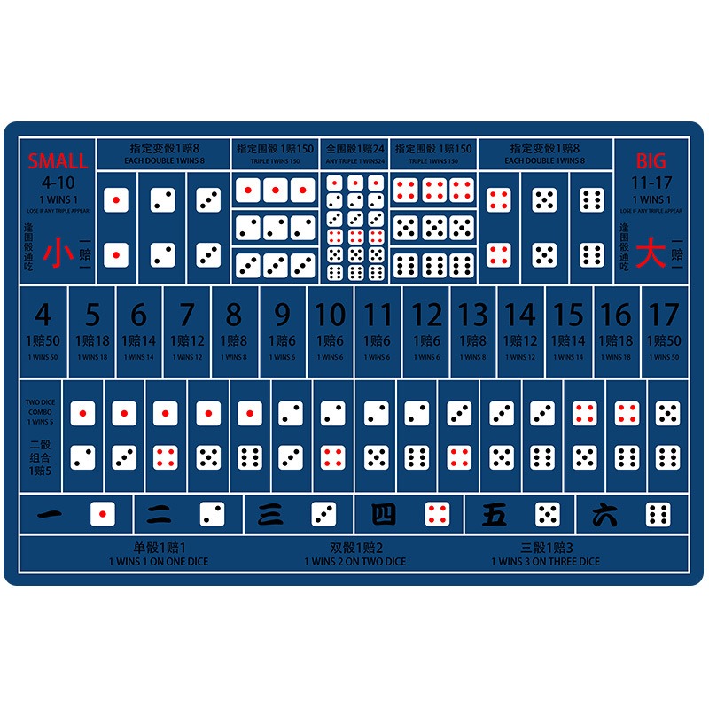 120x60 cm Sicbo Game Rubber Mat Dik Mute Niet-reflecterende Club Game Mat Multi-color party Game Accessoires: Donker Kaki