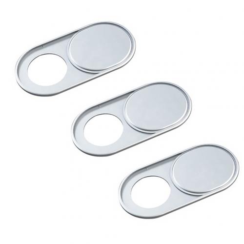 Patch en métal de protection de lentille d'appareil-photo de 3 pièces pour le téléphone de tablette d'ordinateur portable: Argent