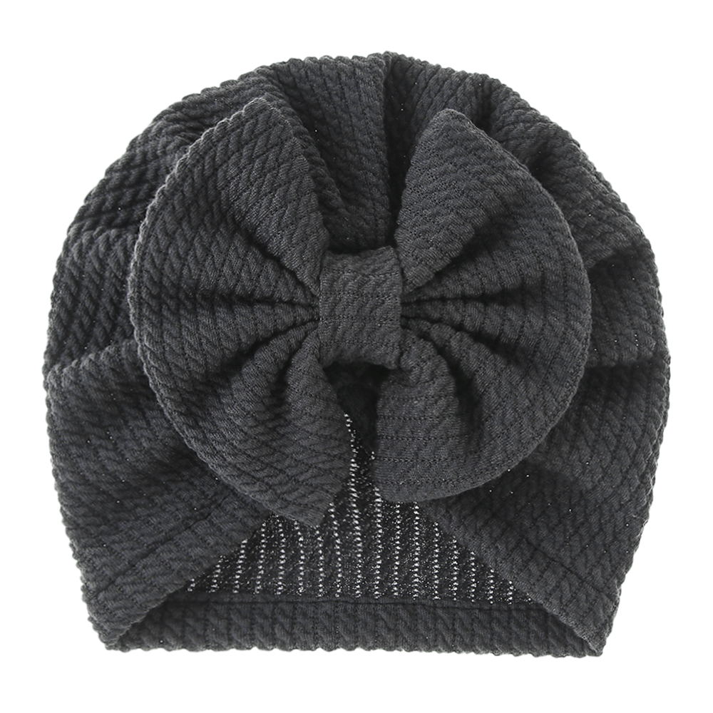 Chapeau Turban élastique pour bébé fille, en coton doux, avec nœud papillon, couleur unie, pour -né, printemps: 11