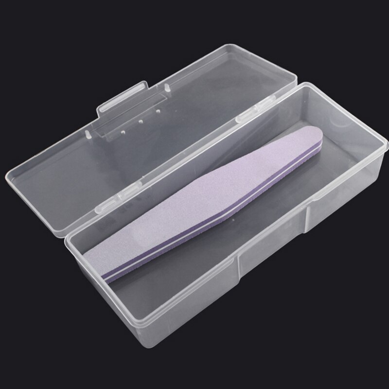 1 Pcs Nails Dot Drawing Pen Buffer Grinding File Storage Box Plastic Transparent Nail Manicure Tool Storage Box