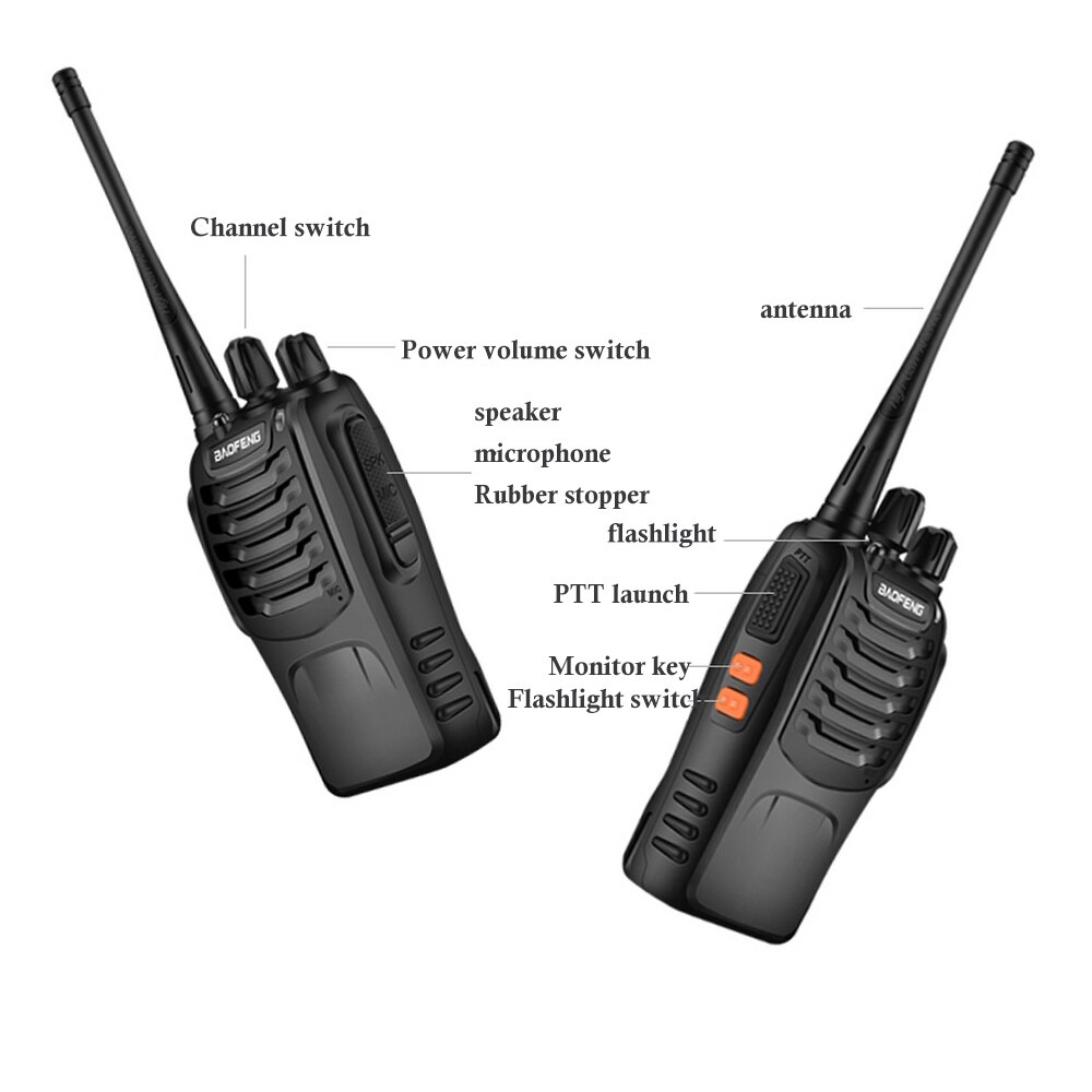 BF 888S talkie-walkie Stardand paquet dispositif Station de Radio Portable BF888s 5W Comunicador émetteur émetteur-récepteur ensemble de Radio