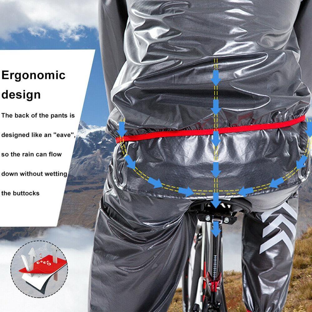 Tpu cykelkläder regnjacka unisex vattentät cykeljacka regntät mtb cykel vindkappa split poncho regnbyxa kostym