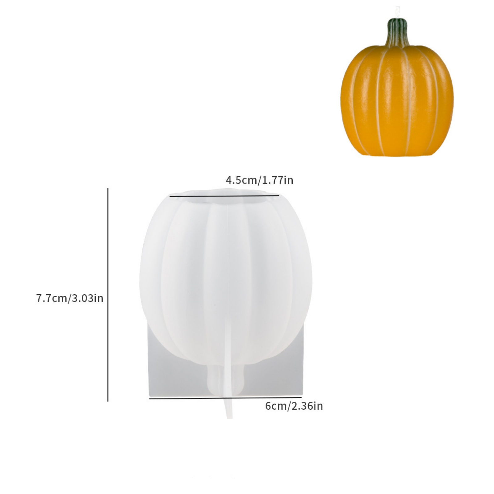 Halloween Pumpkin Silicone Mold DIY Aromatherapy Candles Drip Resin Plaster Ornaments Mould Handmade Soap Candle Making: light green