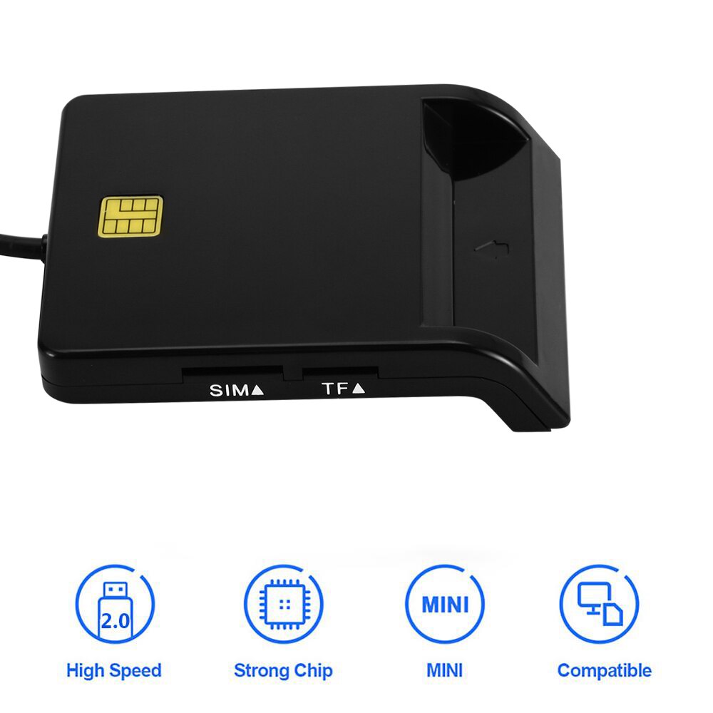 Universal USB SIM Smart Card Reader For Bank Card IC/ID EMV SD TF MMC Cardreaders for Windows 7 8 10 Linux OS USB-CCID ISO 7816