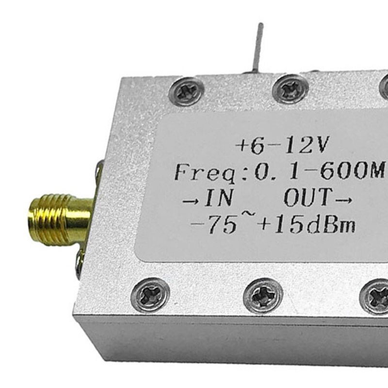 AD8307 RF Power Meter, RF Power Meter Logarithmic Testing Detector 0.1-600M -75-+15DBm Module with Case