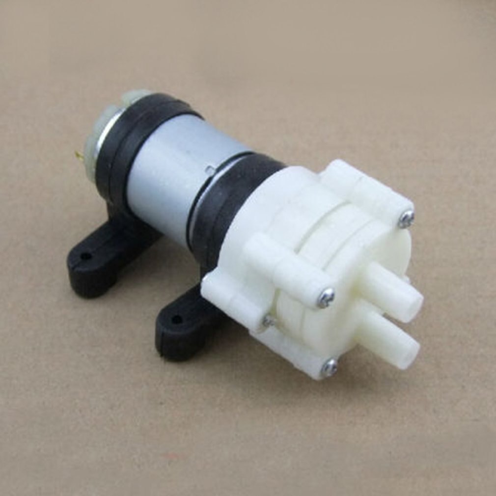 DC6-12V Diaphragm Pump Multifunction 385 Water Pump with Bracket Aquarium Pump Motor for Car Scrub Grain Oil Mini Pump