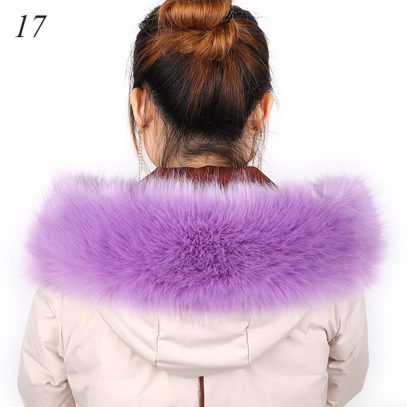 Faux Rabbit Fur Collar Luxury Warm Fur Fabric Multicolor Furry Diy Sewing Trimming Parkas Coats Jackets For Garment Hat Edge Fur: 17