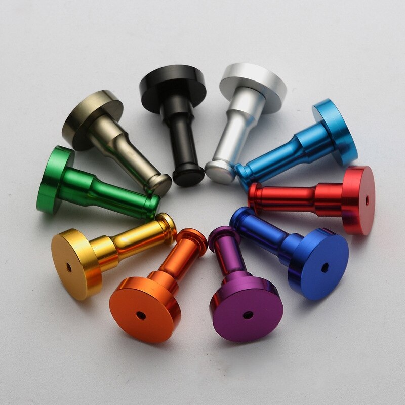 10 Uds montado en la pared de Aluminio acabado Color caramelo ropa percha para albornoz, abrigo, Toalla baño ganchos Decoración de casa en 10 Color