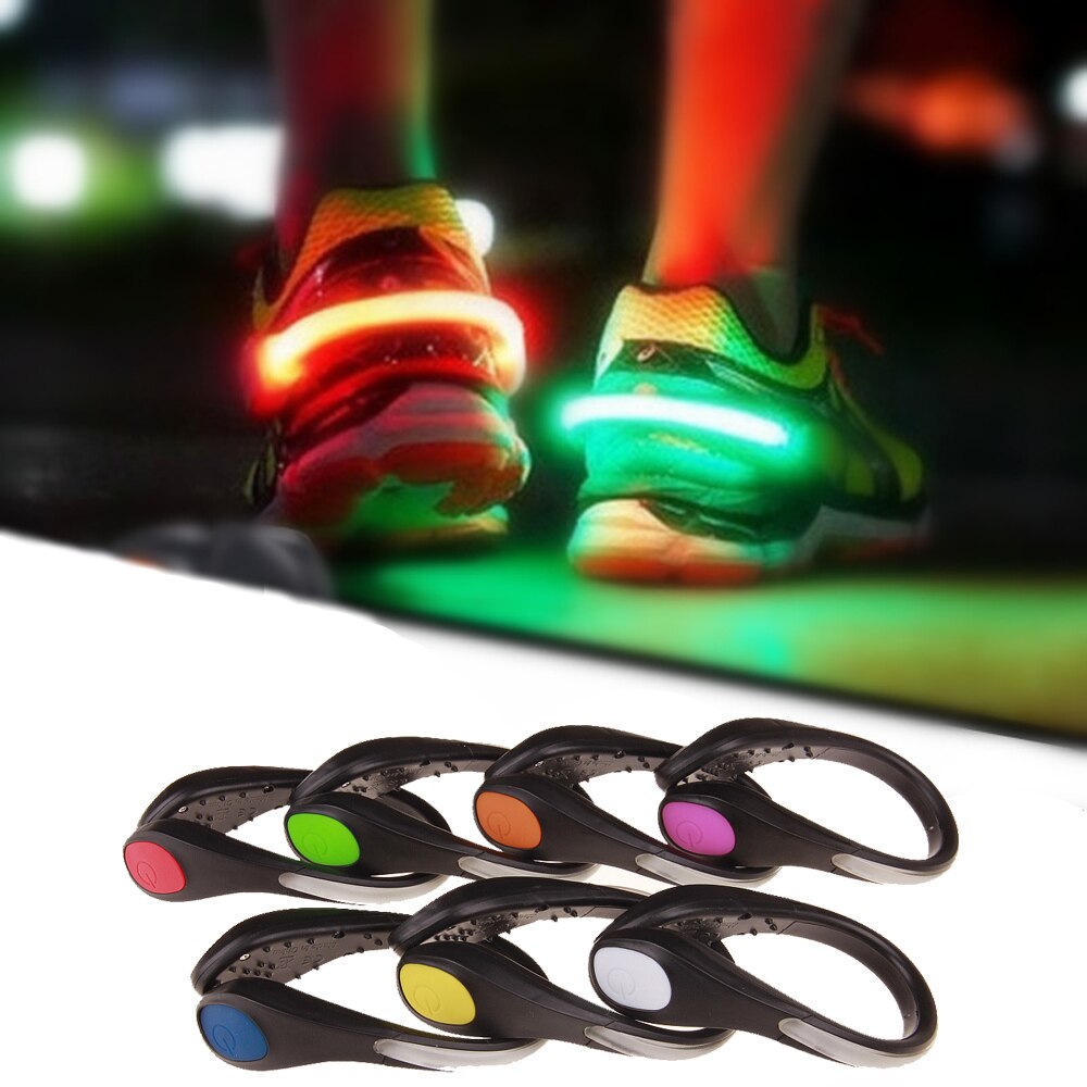 1pc blinkende led skoclips nyhed selvlysende legetøj til børn voksen glødende udendørs løbesikkerhedsadvarselslys legetøj