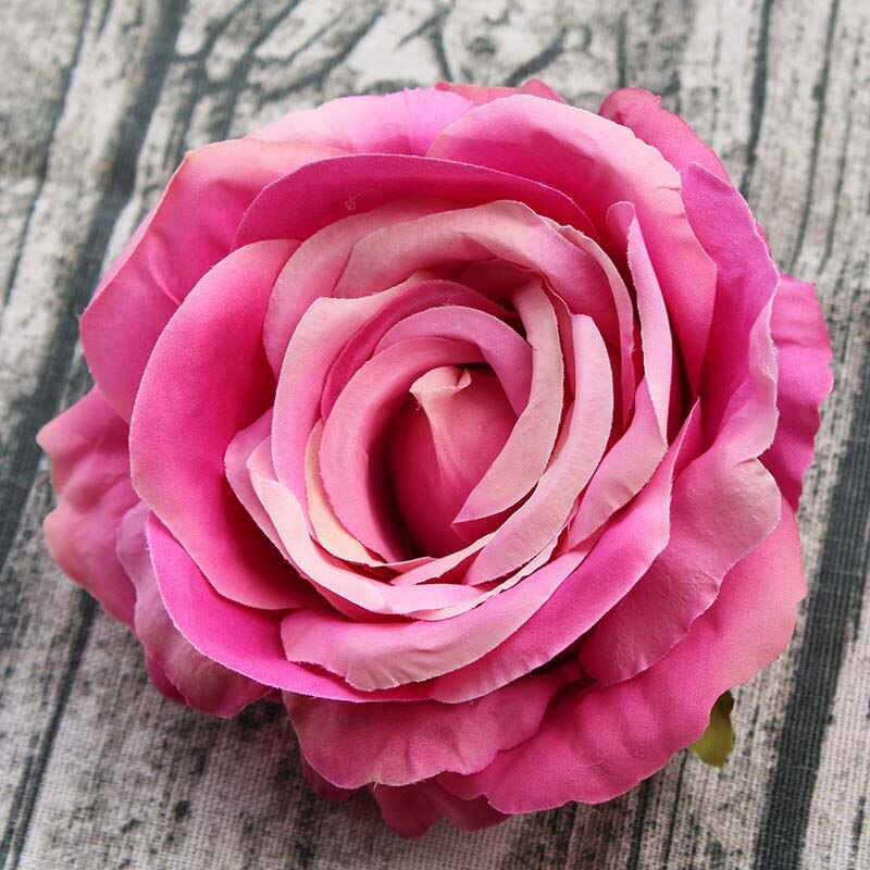 Stor størrelse kunstige blomster kina rose blomsterhoved bryllup blomster vægdekoration corsage hovedbeklædning tilbehør 13cm: 8
